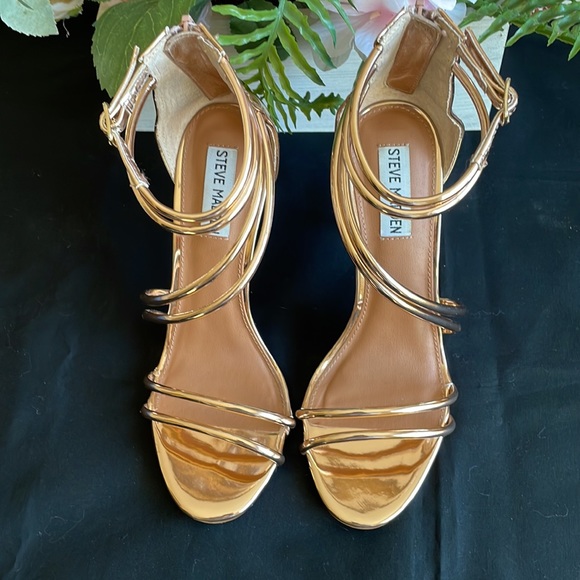 Steve Madden Shoes - Steve Madden Gold Strappy Heels